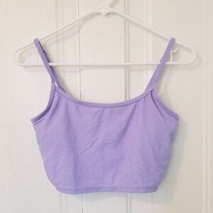 Hymeyou Bikini Crop Top Swimsuit sz Large Lavender Purple